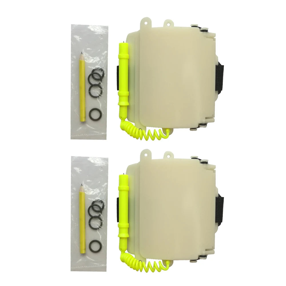 Luminous Underwater Triple Scuba Diving Wrist Writing Slate With Pencil Arm 3 Panels Write Board