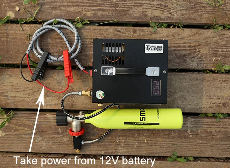4500Psi 300bar  Pcp Compressor 110V 220V Transformer 12v 30Mpa Shooting  Air Gun Pump Scuba Diving