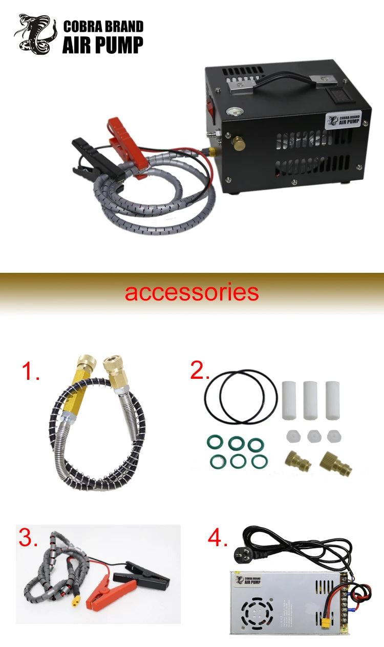 4500Psi 300bar  Pcp Compressor 110V 220V Transformer 12v 30Mpa Shooting  Air Gun Pump Scuba Diving