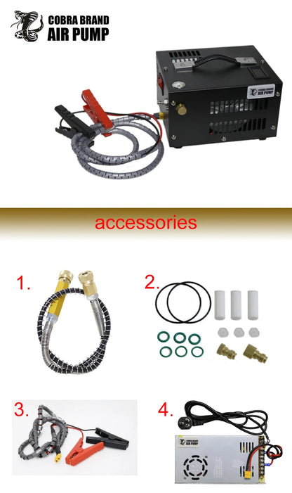 4500Psi 300bar  Pcp Compressor 110V 220V Transformer 12v 30Mpa Shooting  Air Gun Pump Scuba Diving