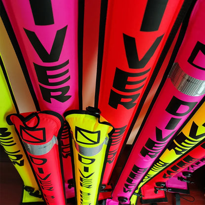 DIVING SMB 1.2m 1.5m 1.8m Buoy Colorful Visibility Safety Inflatable Scuba Diving SMB Surface Signal Marker Buoy Accessory