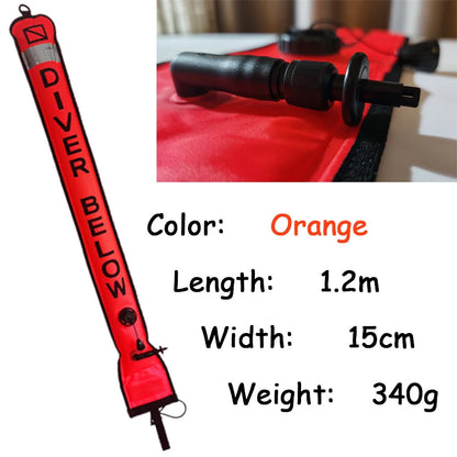 DIVING SMB 1.2m 1.5m 1.8m Buoy Colorful Visibility Safety Inflatable Scuba Diving SMB Surface Signal Marker Buoy Accessory