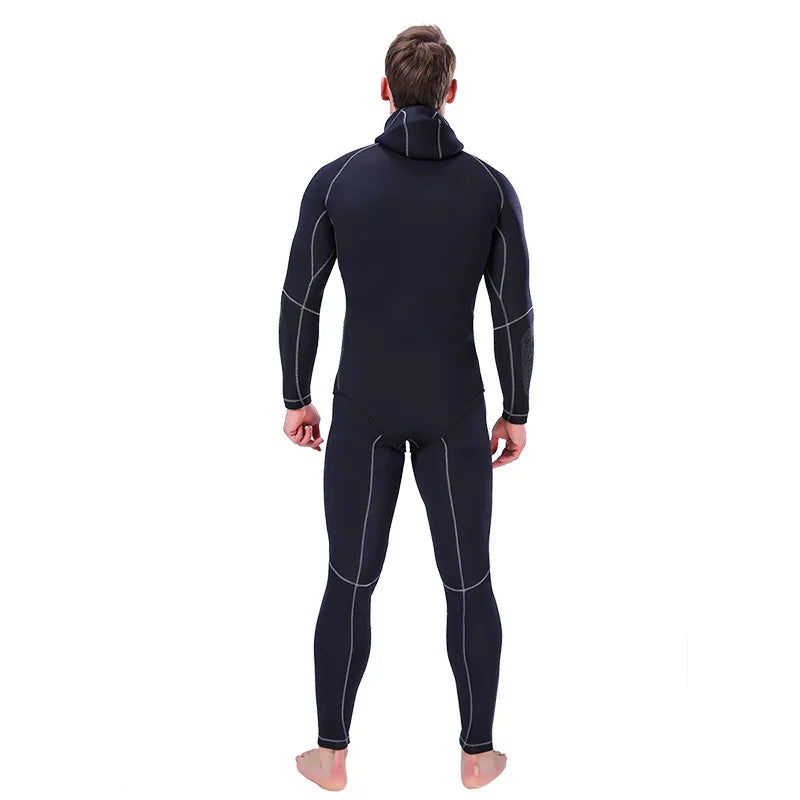 5MM Neoprene Wetsuit Men Tops Pants Diving Suit Equipment Underwater Fishing Spearfishing Kitesurf Swimwear Wetsuit Equipment