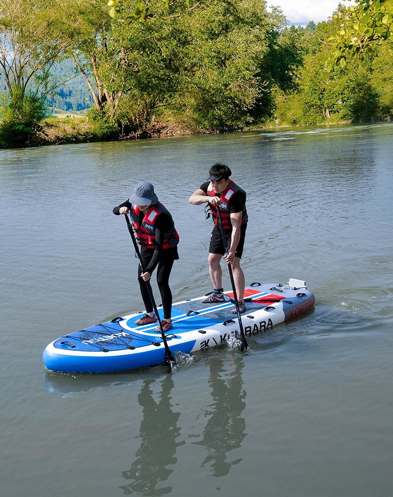 koetsu Wide Body Inflatable Stand Up Paddle Board SUP Board 3 to 5 people Padding Water Parents and Children PVC Wakeboard