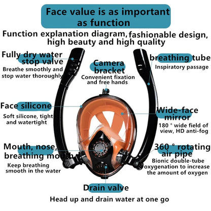 HECUIOI 0.5L Mini Scuba Tank, Diving Mask Snorkel Air Snorkeling Equipment Outdoor Oxygen Diving Tank Underwater Swimming