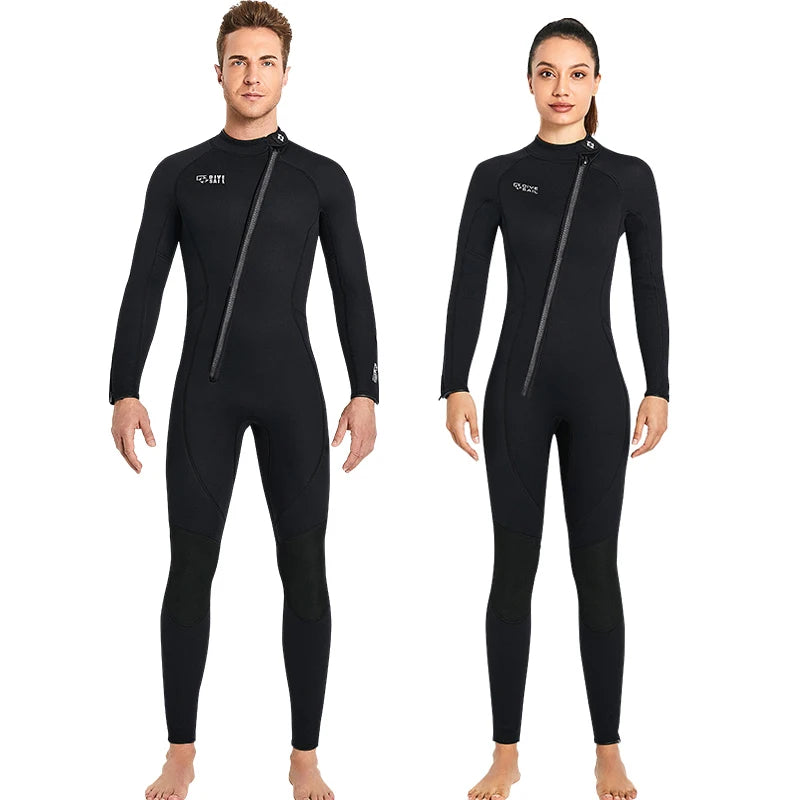 3MM Neoprene Wetsuit Front Zipper Men Kite Surf Diving Suit Women Kayak Swim Scuba Diving and Snorkeling Spearfishing Wetsuits