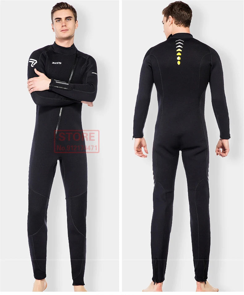 3MM Neoprene Wetsuit Front Zipper Men Kite Surf Diving Suit Women Kayak Swim Scuba Diving and Snorkeling Spearfishing Wetsuits