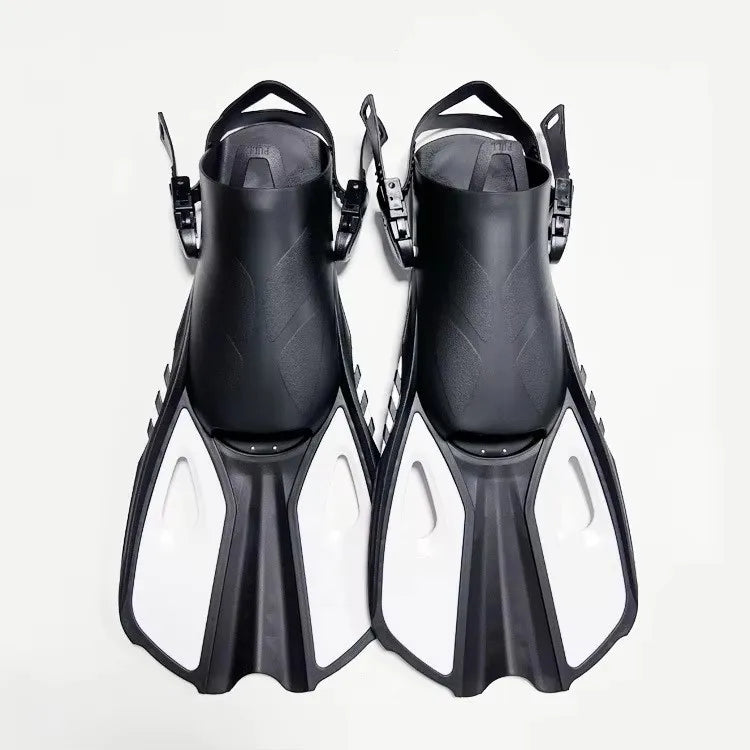 Snorkel Fins Swim Flippers Short Diving Frog Shoes Duck Webs Adjustable Silicone Travel Size Open Heel Adult Men Women Youth Kid