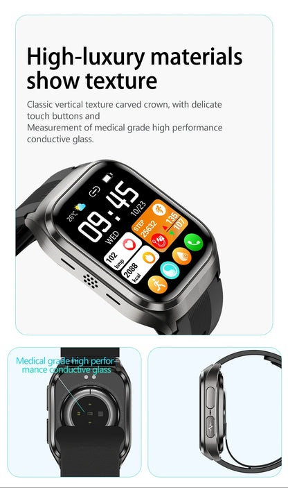 2026New Air Pump Airbag True Blood Pressure Smartwatch MultiDimensional Health Monitoring Micro Physical Examination Smart Watch