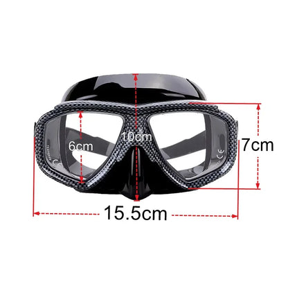 Customize Myopia Diving Mask Snakeskin Anti Fog for Spearfishing Gear Swimming Masks Googles Nearsighted Lenses Short-sighted
