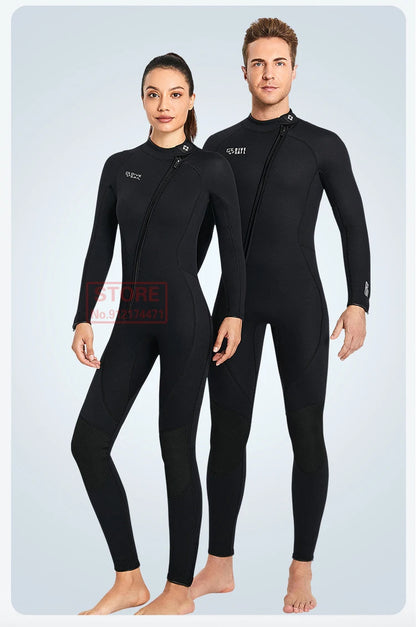 3MM Neoprene Wetsuit Front Zipper Men Kite Surf Diving Suit Women Kayak Swim Scuba Diving and Snorkeling Spearfishing Wetsuits