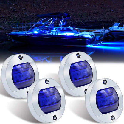 4 Pcs Green White Blue LED Night Fishing Lights Courtesy Lights Deck Lights  Marine Boat Led Lights