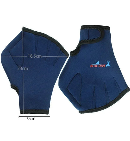 Aquatic Swimming Webbed Gloves Gloves Paddles Fit Traning Water Resistance Webbed Paddles for Swimming Diving