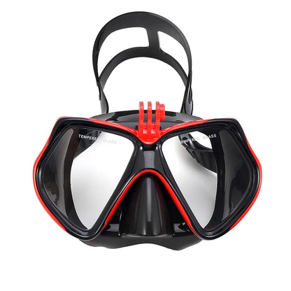 Diving Mask Swimming Goggles For GoPro Underwater Sports Camera Tempered Glass Professional Scuba Dry Snorkel Tube Adults Youth