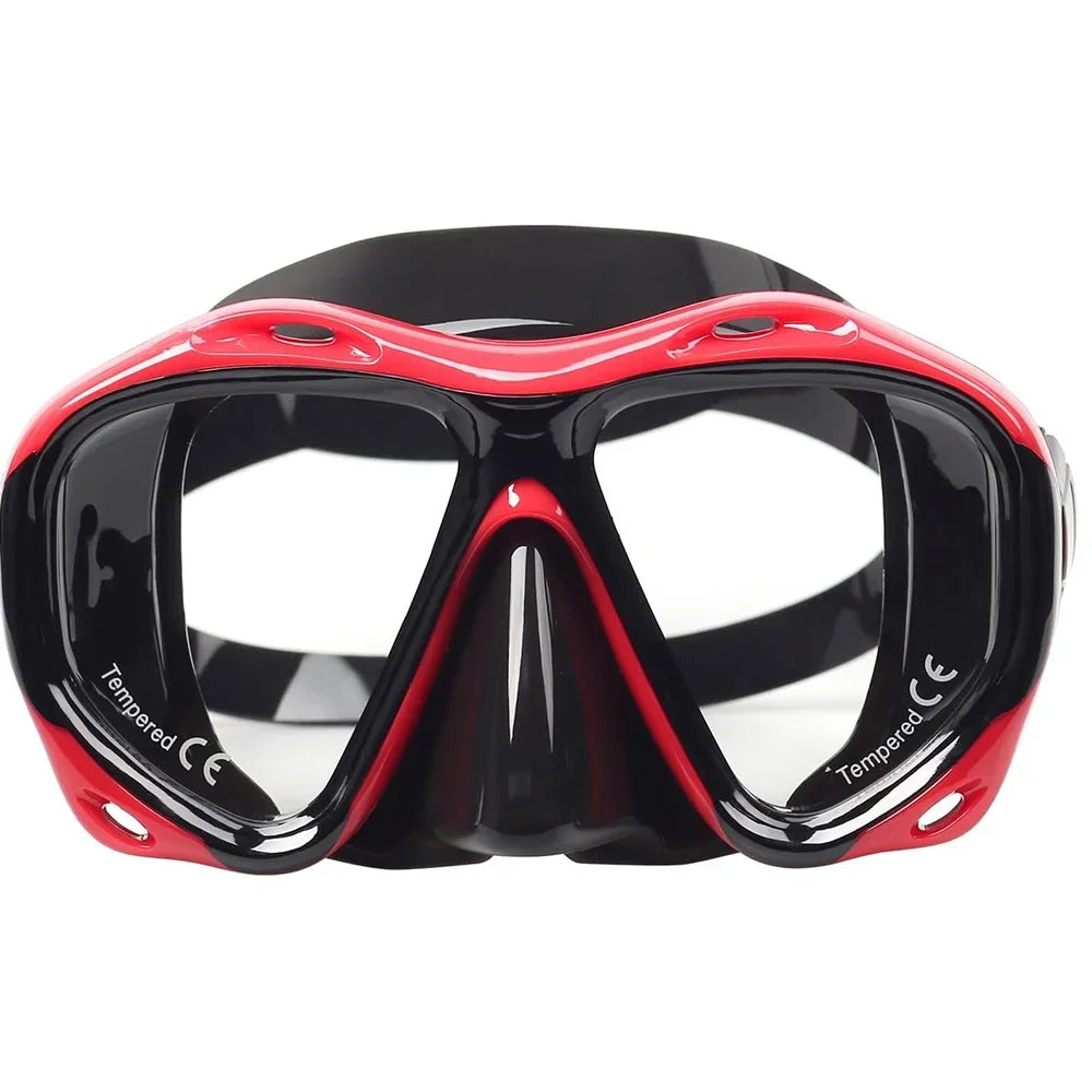 +2.0 to +5.0 Hyperopia Diving Mask  Farsighted   with Tempered Glass Lenses, Gear for Men Women,  Antifog Spray