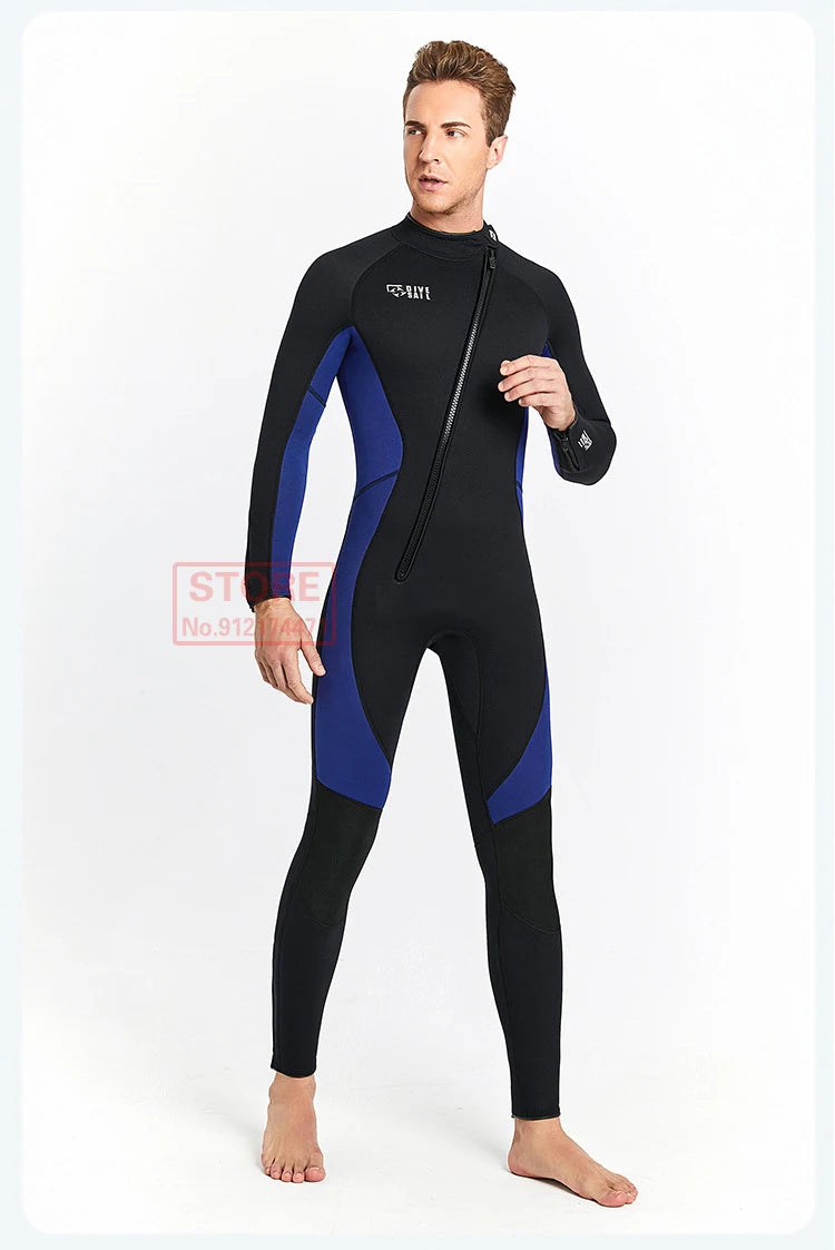 3MM Neoprene Wetsuit Front Zipper Men Kite Surf Diving Suit Women Kayak Swim Scuba Diving and Snorkeling Spearfishing Wetsuits
