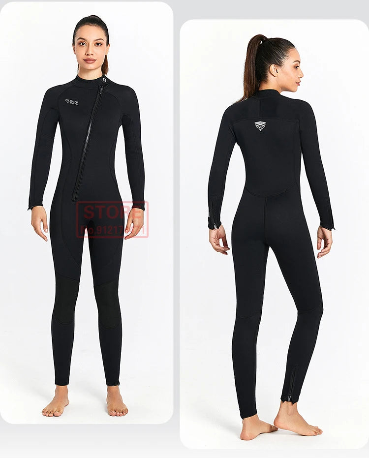 3MM Neoprene Wetsuit Front Zipper Men Kite Surf Diving Suit Women Kayak Swim Scuba Diving and Snorkeling Spearfishing Wetsuits