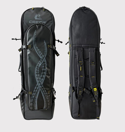 Cressi Fishing Freediving Fin Bag Backpack for Spearfishing Equipment Waterproof Scuba Long Blade Piovra