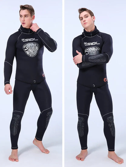 5MM Neoprene Wetsuit Men Tops Pants Diving Suit Equipment Underwater Fishing Spearfishing Kitesurf Swimwear Wetsuit Equipment