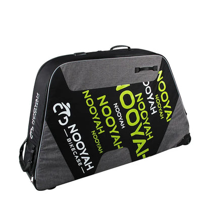 NOOYAH Bike Bag Bicycle Travel Bag Transport Case with Wheel Bag Rear Derailleur Pad Frame Fork Protective Tool Bike Accessories