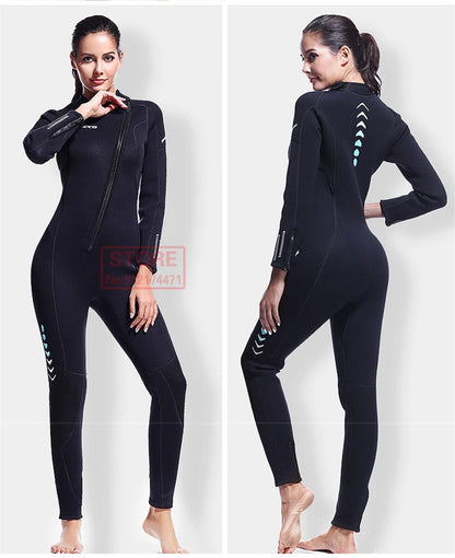3MM Neoprene Wetsuit Front Zipper Men Kite Surf Diving Suit Women Kayak Swim Scuba Diving and Snorkeling Spearfishing Wetsuits