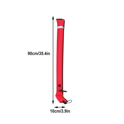 Scuba Diving Surface Marker Buoy Visibility Safety SMB with Valve Reflective Tape Floating Water Sports Equipment