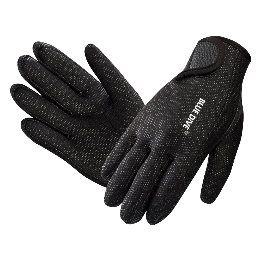 1.5mm Water Gloves Adults Women Men Five Finger Warm Wetsuit Winter Gloves Swimming Gloves for Scuba Diving Snorkeling Surfing