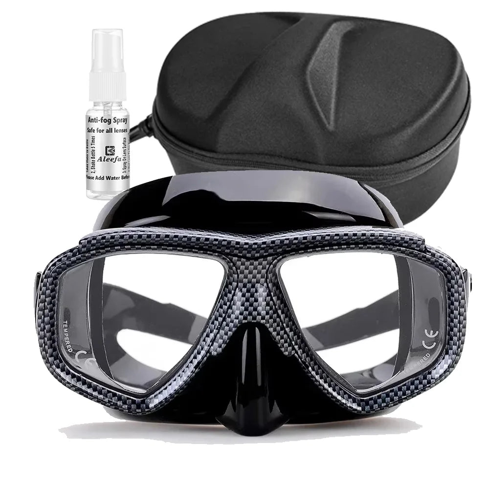 Customize Myopia Diving Mask Snakeskin Anti Fog for Spearfishing Gear Swimming Masks Googles Nearsighted Lenses Short-sighted