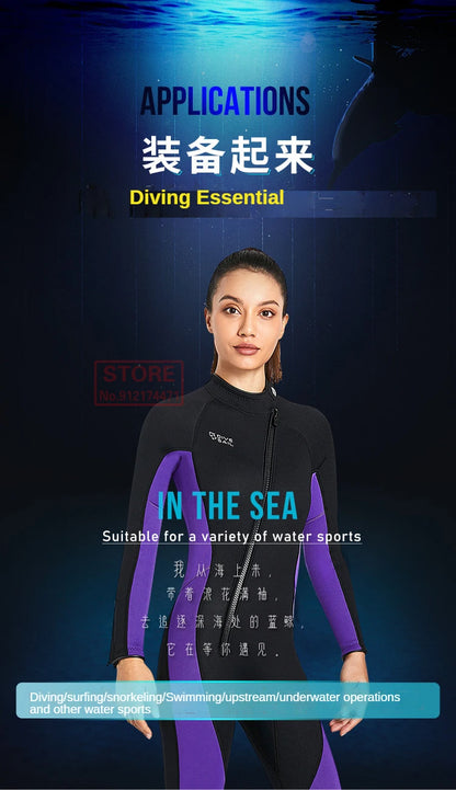 3MM Neoprene Wetsuit Front Zipper Men Kite Surf Diving Suit Women Kayak Swim Scuba Diving and Snorkeling Spearfishing Wetsuits