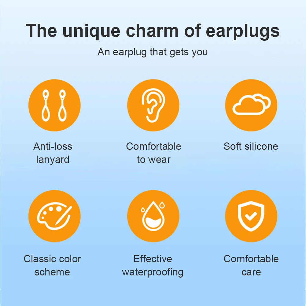 1Pair/2Pair Swim Ear Plugs Silicone Waterproof Anti-noise Pool Accessories SwimmingEarplugs Water Sports Swim Swimming Ear Plugs