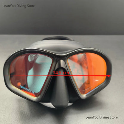 Premium Silicone Small Volume Free Diving Glasses Coloured Lens Low Capacity Mask Scuba Diving Tube Set for Snorkelling