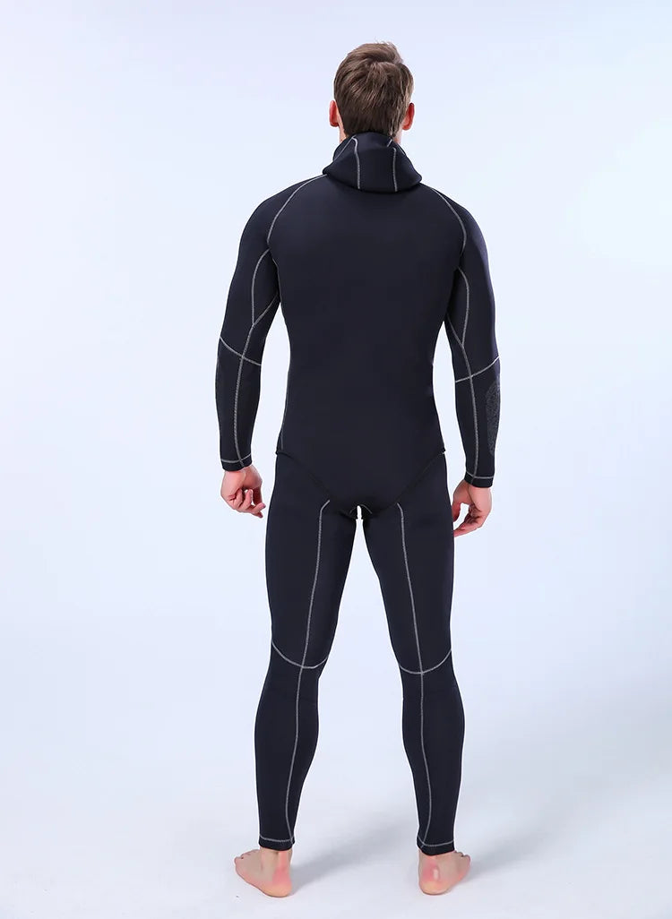 5MM Neoprene Wetsuit Men Tops Pants Diving Suit Equipment Underwater Fishing Spearfishing Kitesurf Swimwear Wetsuit Equipment