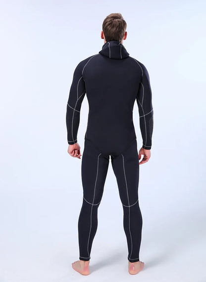 5MM Neoprene Wetsuit Men Tops Pants Diving Suit Equipment Underwater Fishing Spearfishing Kitesurf Swimwear Wetsuit Equipment