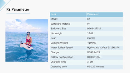 2025 F2 Jet Powered Electric Surfing Board Fast Speed Underwater Propeller Water Scooter Electric Surfboard for Watercraft