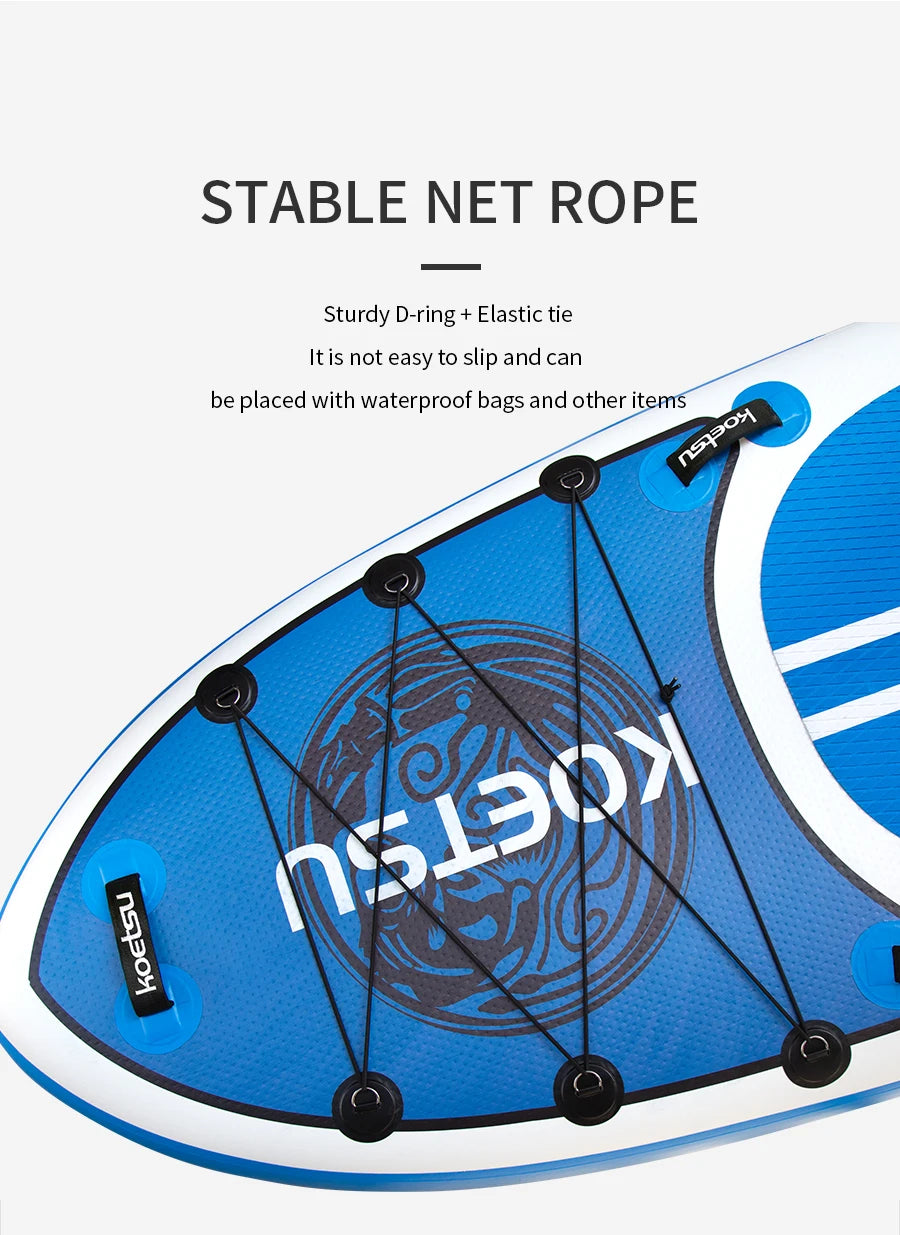 koetsu Wide Body Inflatable Stand Up Paddle Board SUP Board 3 to 5 people Padding Water Parents and Children PVC Wakeboard