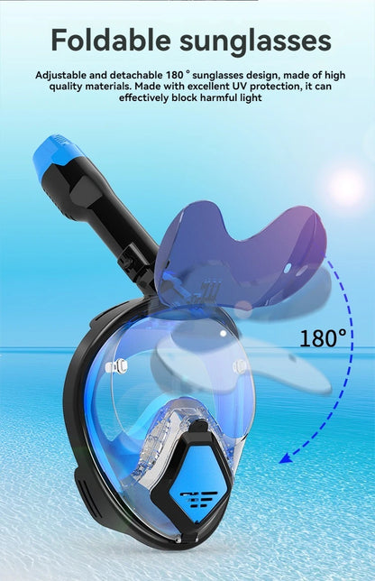 10 Generation diving mask Underwater Snorkeling Full Face Swimming Mask Diving Respirator Masks Breathing for Kids Adult
