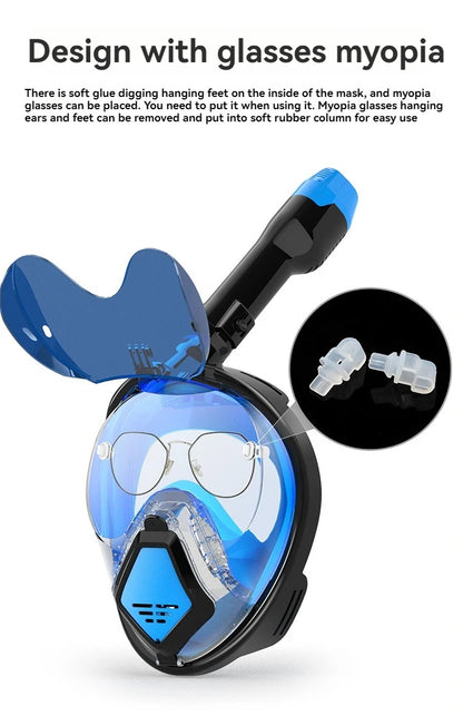 10 Generation diving mask Underwater Snorkeling Full Face Swimming Mask Diving Respirator Masks Breathing for Kids Adult