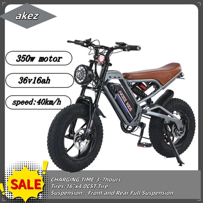 Mini motorcycle children riding electric bike 350W motor 36V 16Ah battery 16 inch tire E bike new urban sports electric bicycle