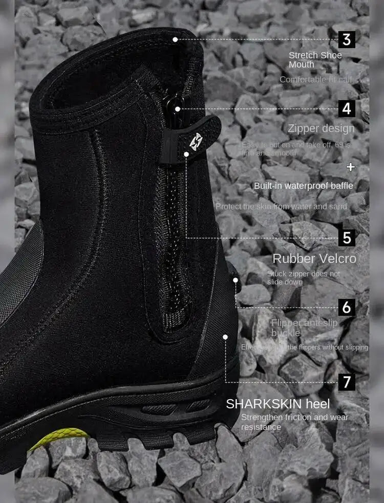 5MM Neoprene Dive Boots Surf Scuba Diving Swimming Shoes Windsurf Underwater Fishing Kitesurf Equipment Beach Shoes Snorkeling