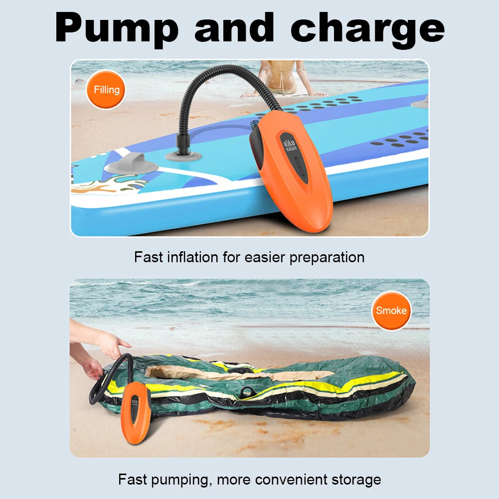 20PSI SUP Boat Inflatable Pump with Auto Shut Off Stand Up Paddle Board Pump Digital Display for Inflatables Kayaks Boats