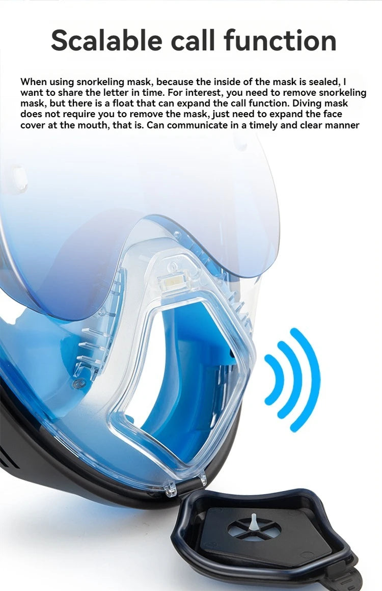 10 Generation diving mask Underwater Snorkeling Full Face Swimming Mask Diving Respirator Masks Breathing for Kids Adult