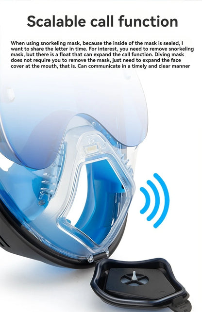 10 Generation diving mask Underwater Snorkeling Full Face Swimming Mask Diving Respirator Masks Breathing for Kids Adult