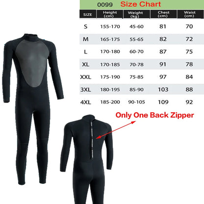 3MM Neoprene Wetsuit Front Zipper Men Kite Surf Diving Suit Women Kayak Swim Scuba Diving and Snorkeling Spearfishing Wetsuits