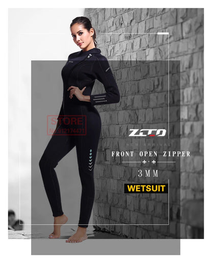 3MM Neoprene Wetsuit Front Zipper Men Kite Surf Diving Suit Women Kayak Swim Scuba Diving and Snorkeling Spearfishing Wetsuits