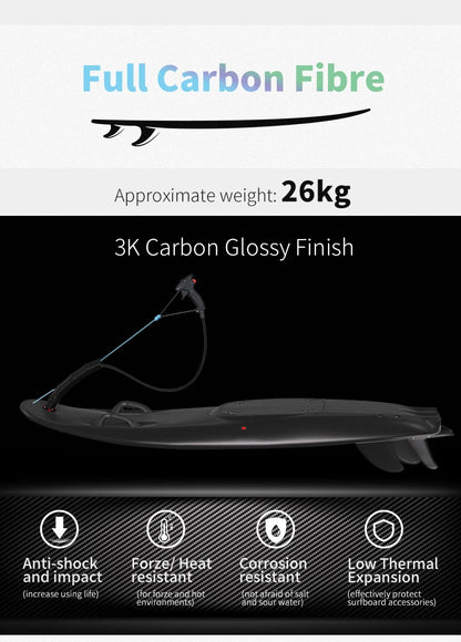 KOOTU Jet Surfboard Fuel-powered surfb Engine 109cc Lightweight Carbon Fiber Surfboard Electric Surfing High Speed Power Surfing