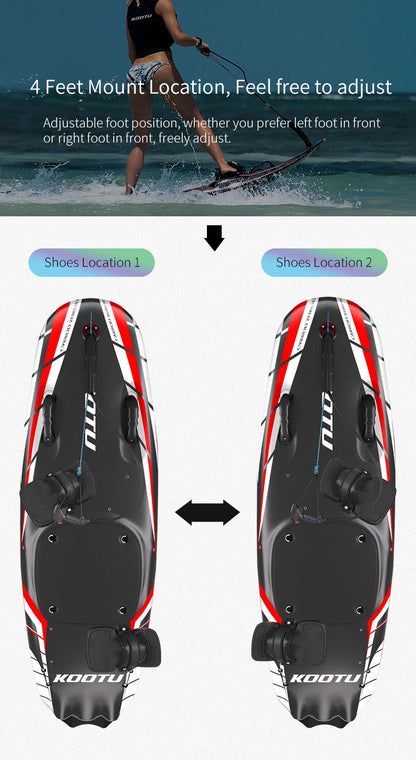 KOOTU Jet Surfboard Fuel-powered surfb Engine 109cc Lightweight Carbon Fiber Surfboard Electric Surfing High Speed Power Surfing