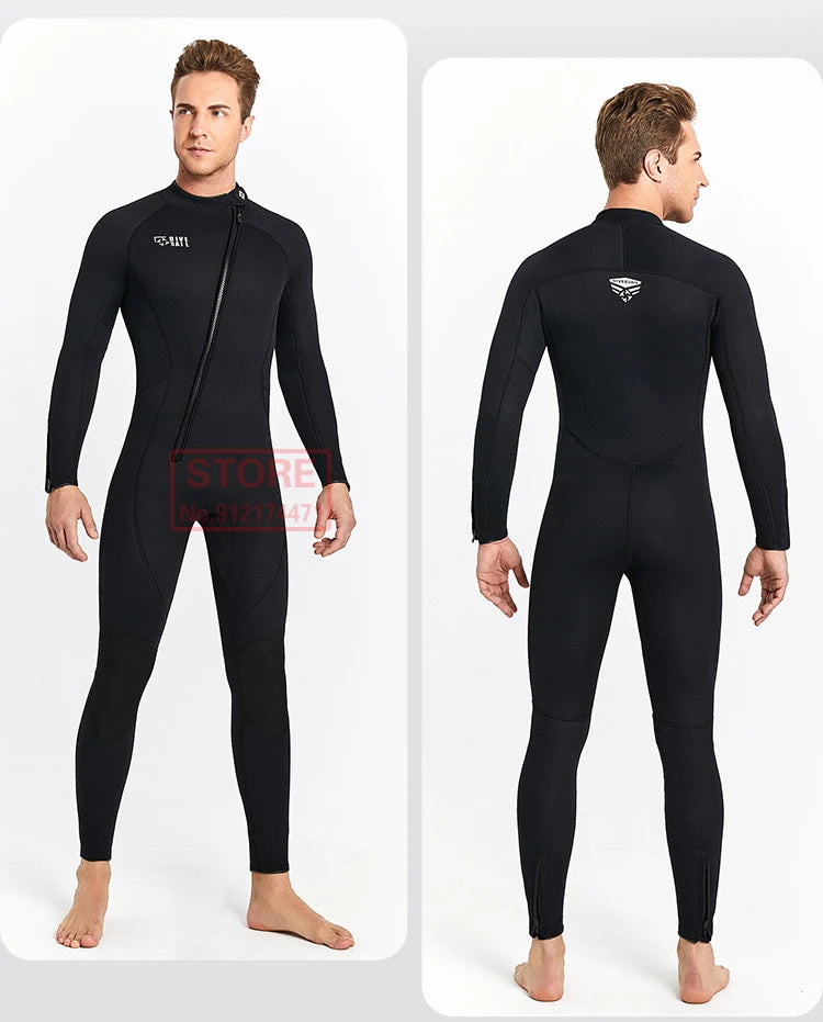 3MM Neoprene Wetsuit Front Zipper Men Kite Surf Diving Suit Women Kayak Swim Scuba Diving and Snorkeling Spearfishing Wetsuits
