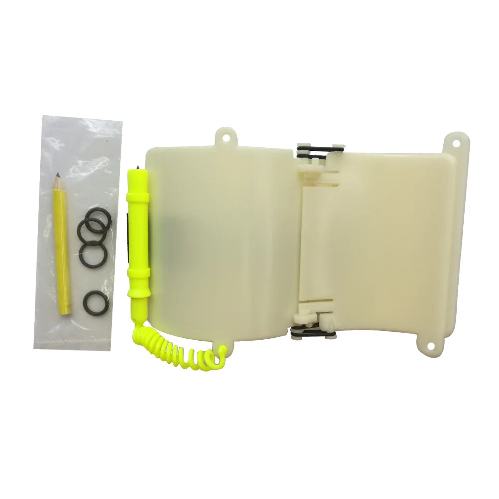 Luminous Underwater Triple Scuba Diving Wrist Writing Slate With Pencil Arm 3 Panels Write Board