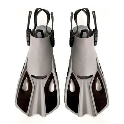 Snorkel Fins Swim Flippers Short Diving Frog Shoes Duck Webs Adjustable Silicone Travel Size Open Heel Adult Men Women Youth Kid