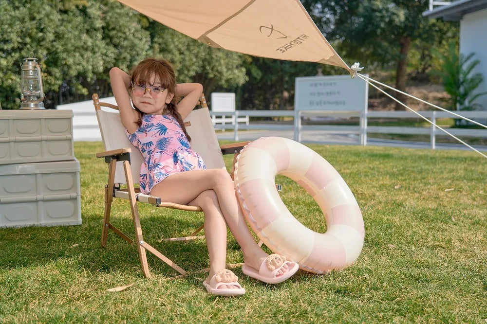 Kids Swimming Ring, PVC Inflatable Float - Striped Design for Boys & Girls, Pool & Beach Floating Donut, Summer Water Play